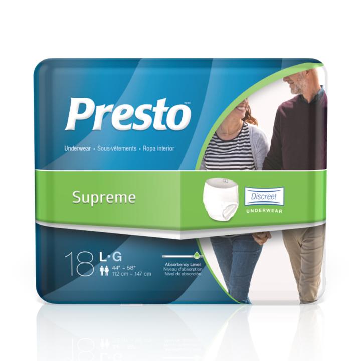 Presto® Maximum Discreet Incontinence Underwear for Men - J&B At Home